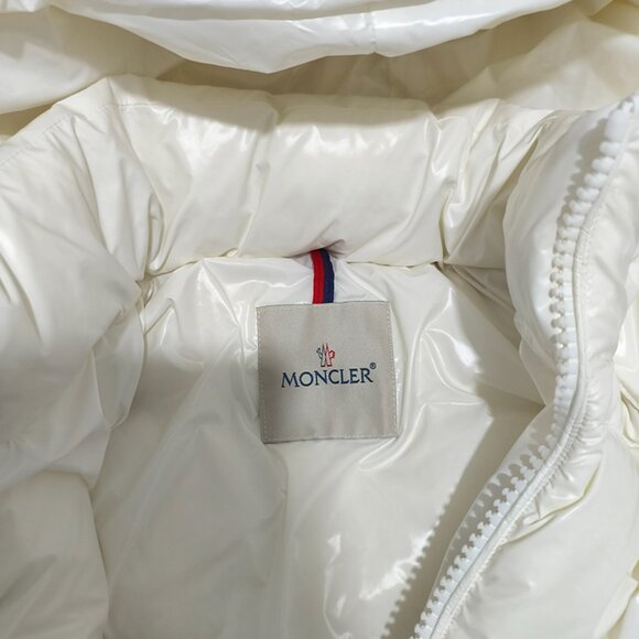 Moncler White Glossy Down Jacket - Picture 5 of 13
